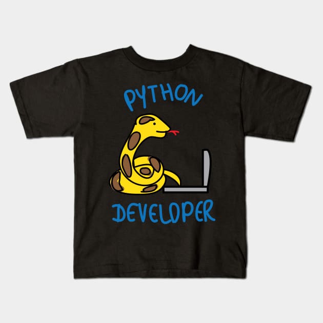 Python program developer pun Kids T-Shirt by 4wardlabel